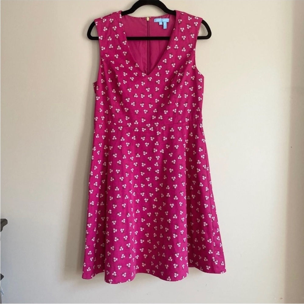 DRAPER JAMES Pink Floral V-Neck Love Circle Dress  Women’s Size 10